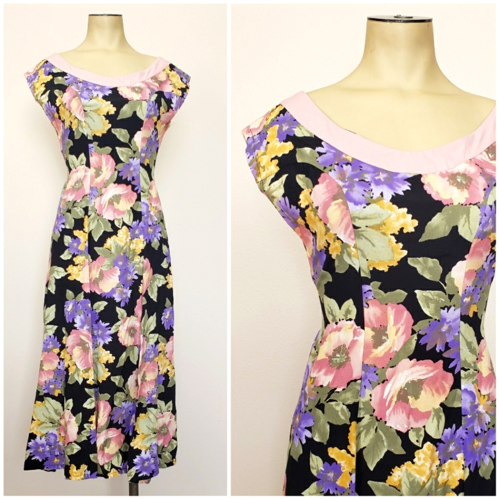 VTG Floral Midi Dress